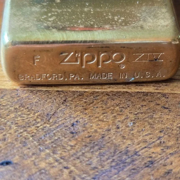 Vintage Solid Brass Slim Mini Zippo - Picture 2 of 9